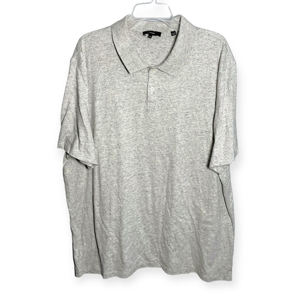 EUC Men’s Grey VINCE Polo Shirt Size XXL